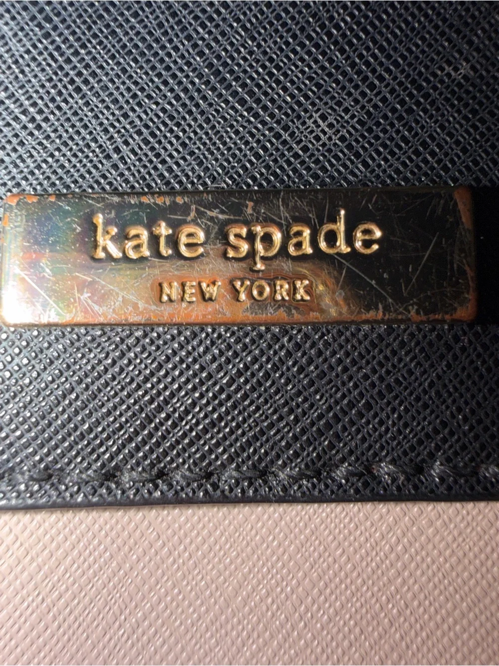 kate spade Black and Beige Colorblock Chain Crossbody
